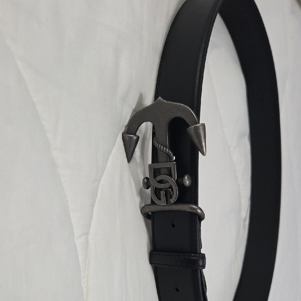Dolce & Gabbana Black Anchor Buckle Belt - Picture 5 of 14